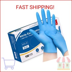 Schneider Nitrile Exam Gloves, 4 Mil, Blue, XL 100-ct Box, Gloves Disposable Lat