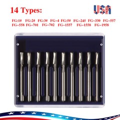 10-100 US Dental Fast High Speed Handpiece Burs Round Tungsten Carbide FG Bur po