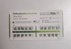 10Sets Dental Ortho Metal Brackets Mini Roth/MBT 022/018 345 hooks Mesh Base