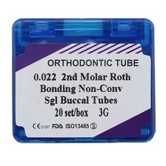 80pcs Dental Orthodontic Buccal Tubes 1st 2nd Molar Roth MBT 022 3G Bondable