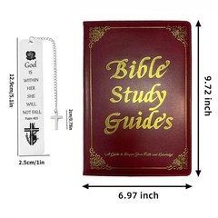 Bible Study Guide 66 Books Large Print Hardcover Journal Reflection Pages Script