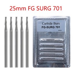 Dental Surgical Length Burs 701 High Speed Long Shank Carbide FG 5pcs/pack