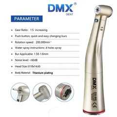 1:5 LED Electric Handpiece High Speed Contra Angle TI-MAX Fit NSK X95L Z95L