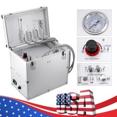 Dental Portable Mobile Delivery Unit System With Air Compressor 4Hole Suction