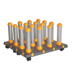 US Detachable Free Assembly Mobile Material Floor Rack for Vinyl with 2 Modules