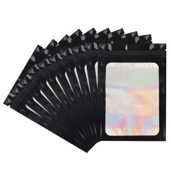 Holographic Mylar Bags Smell Proof Food Storage Zip Seal Foil Pouch Candy Bag