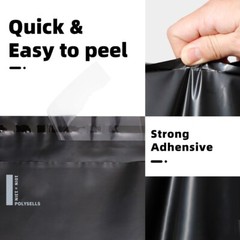100 10×13 Poly Mailers Envelopes Self Sealing Shipping Mailers Black POLYSELLS®