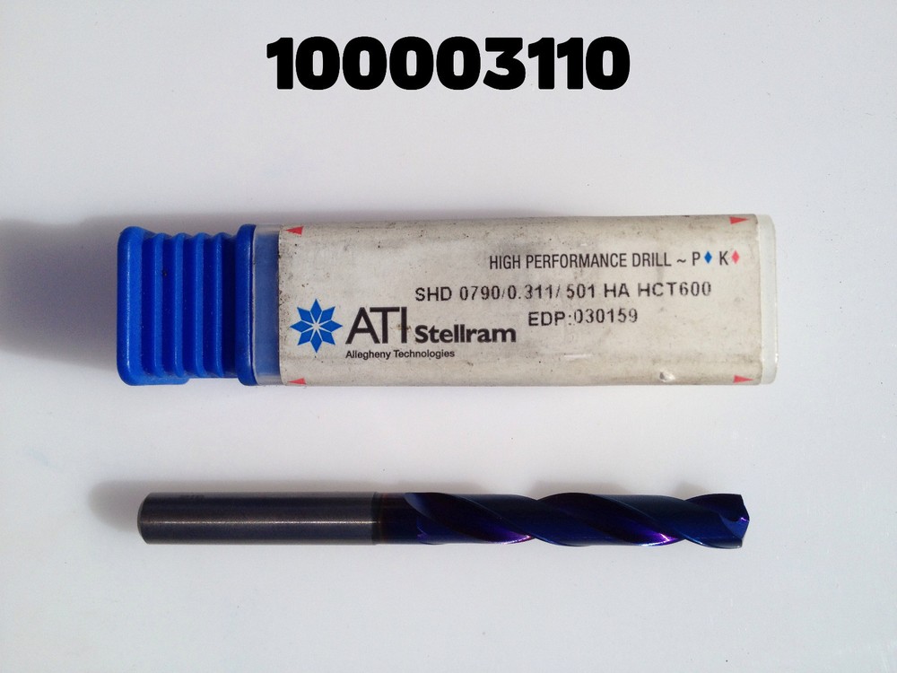 (.3110) 7.9MM HARDCORE CARBIDE 140 Drill ATI NEW in Package of QTY 1 Overstock