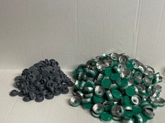 Large 1000 Pc.Lot 20mm Flip Top Cap Aluminum Crimp Seal for Vials Shiny Green