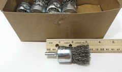 WEILER 10024 1″ .020 Stainless Crimped Wire End Brush BOX OF 10 – Made in USA