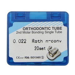 Dental Orthodontic Buccal Tubes 1st 2nd Molar Bondable Tube Roth MBT 022 Single