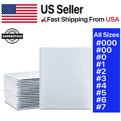 50/100/200/500 Poly Bubble Mailers Padded Envelope Shipping Bags Seal Any Size