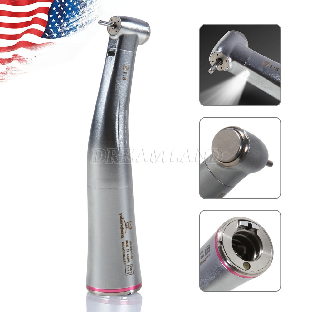 Dental 1:5/1:4.2 Increasing Fiber Optic LED Electric Contra Angle Handpiece
