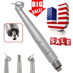 Dental 45 Degree Angle High Speed Handpiece Push Button Spray 4Hole 45° Turbine