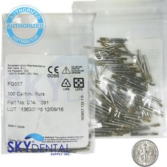 FG557 Carbide Burs Beavers Dental (100-10 Pack) Flat End Cross Cut Fissure
