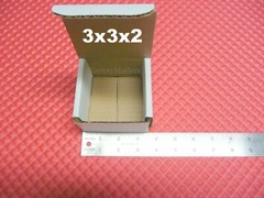 5 White Corrugated Boxes 3”x 3”x 2” Small Gift /Shipping /Storage Boxes 3x3x2