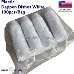 100pcs Plastic Dappen Dish Disposable Mixing Bowls Dental Nails Acrylic Tattoo