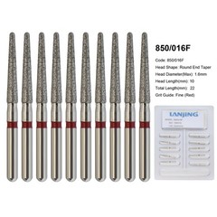 Dental Diamond Burs FG Round End Taper Super Coarse Fine Grit High Speed 856 850