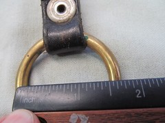 CHOICE of ONE (1) Flashlight/Baton Holder-Blk Leather Basketweave w/Brass Ring