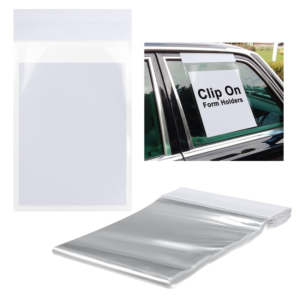 50 Pack Clip On Window Form Holder Buyers Guide Window Hangers Plastic Pouch