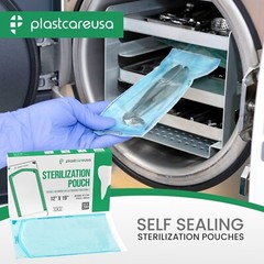 12″ x 19″ Self-Sealing Sterilization Pouches for Autoclave (1 Box of 200)