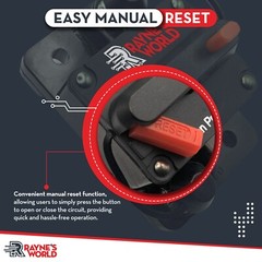30A-300A Amp Waterproof Circuit Breaker Auto/Marine/Solar 12-48V DC Manual Reset