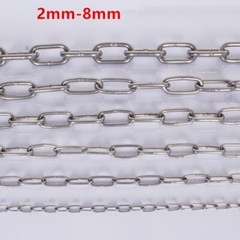 304 Stainless Steel Chain, Long And Short Ring, Safe Load-bearing 0.08kg-1.2kg