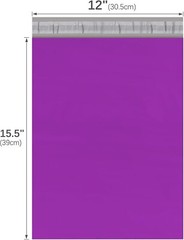 Poly Mailers 12×15.5″ 100 Pack Self-Seal Medium Shipping Bag Poly Bags Purple