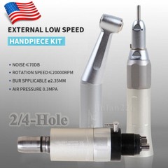 Dental Low Slow Speed Handpiece Contra Angle Straight Air Motor E-type 2/4 Holes