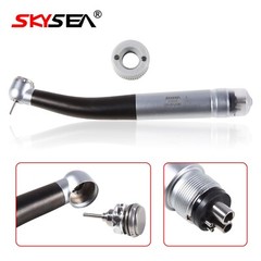 SKYSEA Dental High Speed Turbine Handpiece Push Button 4H 4Spray Stainless Steel