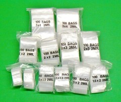 1200 Bags Assorted 2mil Clear Reclosable Assortment 6 Sizes 200each – 1×1 To 3×4