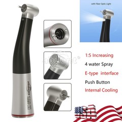 AbDent Dental 1:5 Increasing Handpiece Contra Angle LED Fit NSK MicroMotor AT