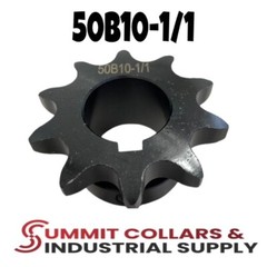 #50 Roller Chain Sprocket B Type 1″ Bore 10 Tooth 50B10-1/1