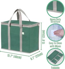 VENO 2 Pack Cooler Bag and Insulated Grocery Bags for 2 Pack, Green – 2