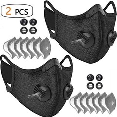 2x Half Face Cover Respirator Reusable Face Mask Bike Sports Worksite Facepiece