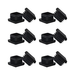 1 1×1 Square Tube End Cap Plastic Plugs 12 Pack, 1×1 1 Inch Square Tubing Plug