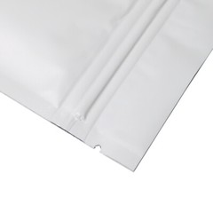 100 New Flat White Aluminum Mylar Foil QuickQlick™ Zipper Seal Bags Pouch 3×4″