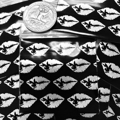 BaggiesSince1987 Design Zip Bags 1515 100PCS SWEETHEART in SILVER on PEARL GREEN