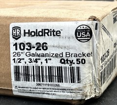 HoldRite 103-26 1/2″, 3/4″, 1″ 26” Galvanized Bracket ″ Long (Qty 50)