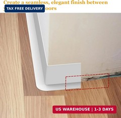 Self-Adhesive Flexible Baseboard Molding Trim – 20 Ft Vinyl Wall Base for Curved