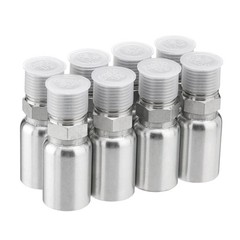 12 Pack 1/2″ Hydraulic Hose Fittings, 1/2″ I.D. Hose x 1/2″ NPTF Male with Prote