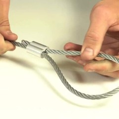 HIGOOD Aluminum Crimping Loop Sleeves Rope for 3/32”,Aluminum Alloy, PK 100