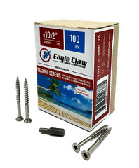 Eagle Claw Stainless Steel Wood Screws Star Drive Flat Head Various Sizes
