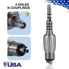 Dental LED Quick Coupler 4 Hole for KAV MULTIFlex LUX Fiber Optic Handpiece dk