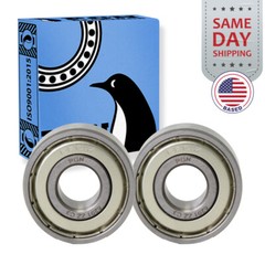 (2) 6201-ZZ Premium Metal Shield Ball Bearing C3 EMQ, 12x32x10, 6201 ZZ 6201z