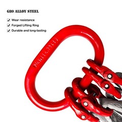 Four Leg Bridle Web Sling 5ft 6600lbs Lifting Slings with G80 Grab Hooks