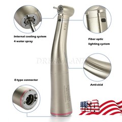 LED Dental Electric Handpiece 1:5 Contra Angle Fiber Optic High Speed
