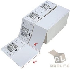 8000 Fanfold 4×6 Direct Thermal Labels. Shipping / Barcode Labels for Zebra UPS