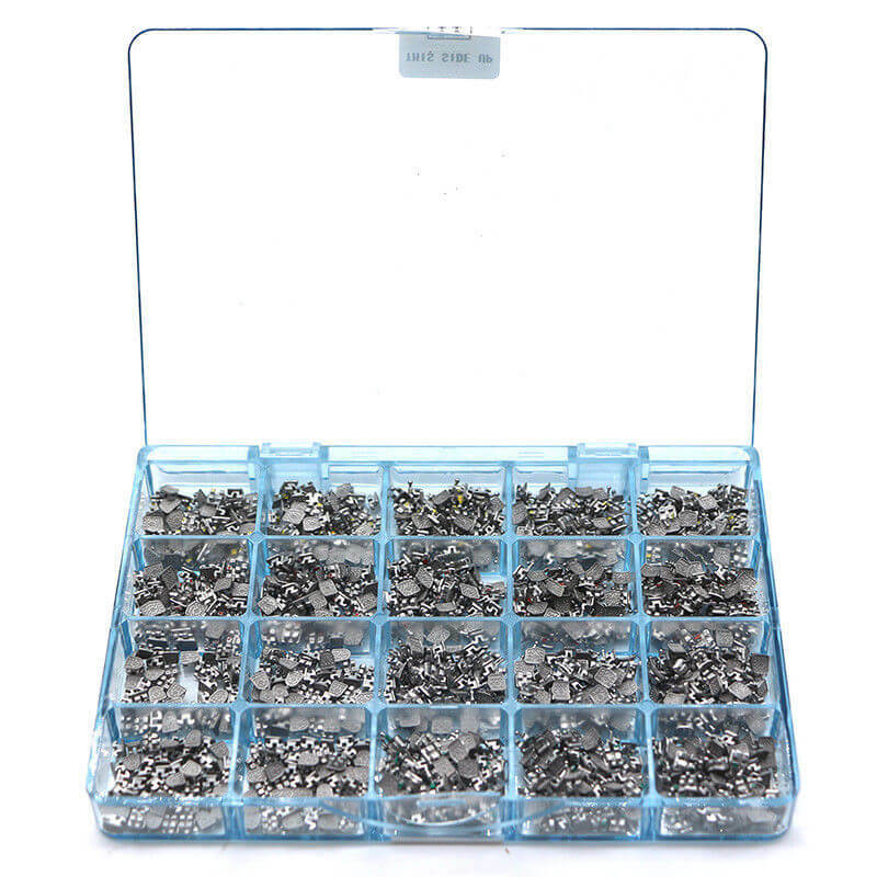 Dental Orthodontic Metal monoblock Bracket Braces Mini Roth 022 345 hooks 50Set