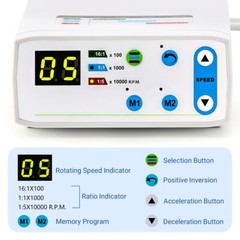Micromotor LED eléctrico sin cepillo dental spray interno tipo E 3.4Ncm USA